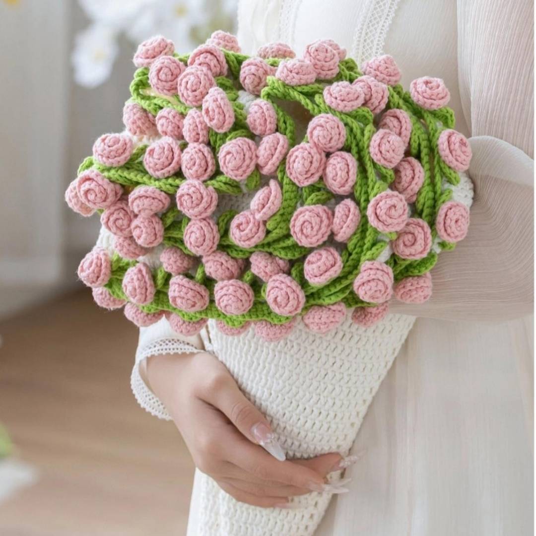 Crochet Flower Bouquet Blanket
