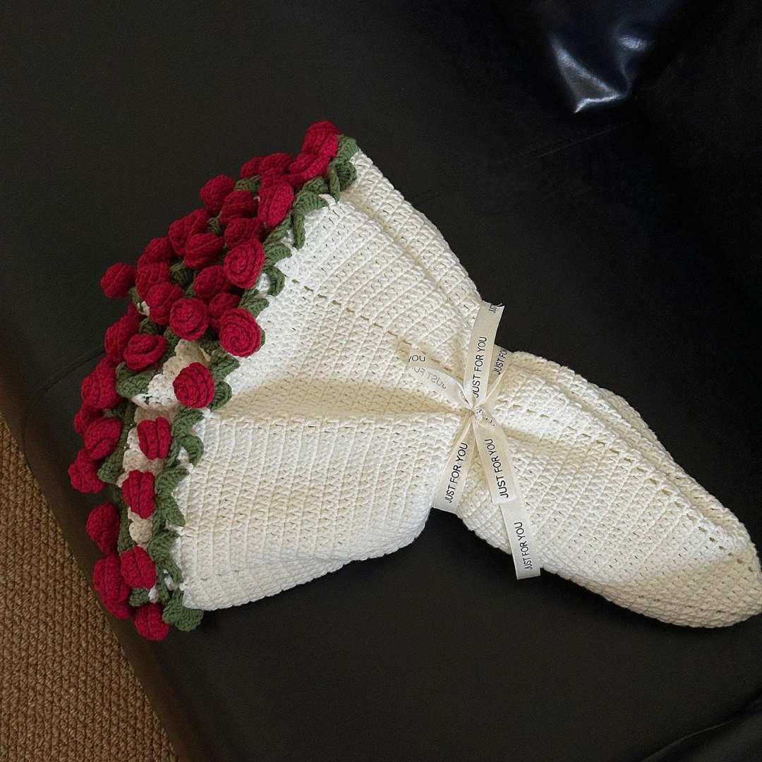 Crochet Flower Bouquet Blanket
