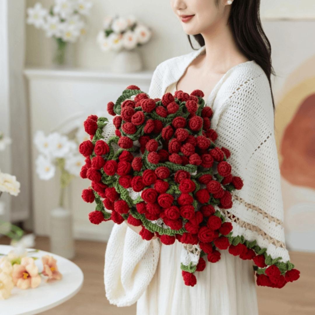 Crochet Flower Bouquet Blanket